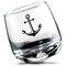 Seaside No.64 - Wackelglas/Whiskeyglas/Schwenkglas/Rumglas - 2er Set Geschenkbox - Party Sturmglas für den gemütlich Abend mit maritimen Aufdruck - Spülmaschinenfest (Anker)