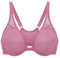 DELIMIRA Damen Vollschalen Vorderverschluss Seamless BH mit Bügel Ungepolster BHS Große Brüste Racerback Braune Rose 95G