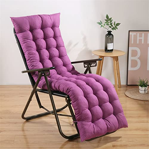 Morbuy Deckchair Auflagen für Gartenliegen, Sonnenliege Kissen Tragbare Garten Innenhof Gepolstertes Bett Relax-Liegestuhl Sitzauflage für Deckchair, Innen, Außen (53x150x8cm,Mode Violett)
