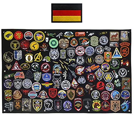 114x76 cm Patches Aufhänger - Patches Falten Platten- Patch Zeigt Wand - Patches Anzeigen- Mattenwand - Patchwand - Taktisch Militär Patch Organizer Inhaber Display Board Zeigen
