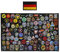114 x 76 cm - Patches de suspension - Patches Panneau Compatible avec Velcro - Tapis mural - Panneau de fixation - Tactique militaire - Organiseur de patchs avec fermeture