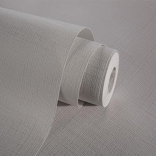 BPILOT Wallpaper Gray Yellow Linen Wallpaper Non Woven Wallpaper Non Self Adhesive Three Dimensional Texture Wallpaper E