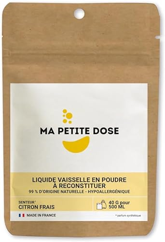 Geschirrspülmittel in Pulverform - Zitrus frisch - 40gr Pulver = 500ml Handspülmittel - Step One