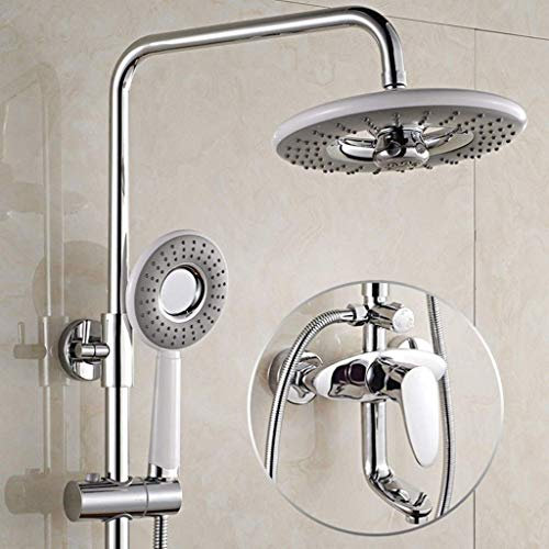 KANBUN Duschsystem Duscharmatur Chrom Duschset Regendusche Rainshower Dusche inkl.Verstellbare Handbrause. Regendusche, Duschstange