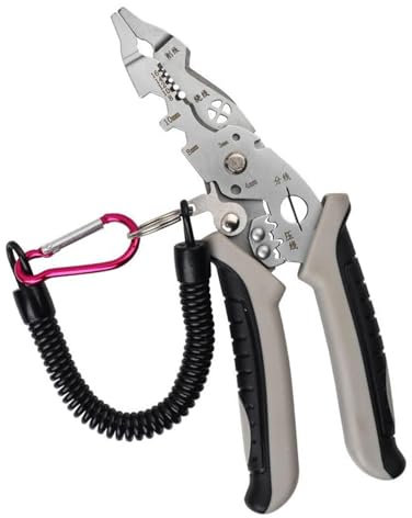 MagiDeal Pinza per filo metallico, multiuso, utensile per tagliare cavi, chiave inglese, pinza per elettricista Tagliafilo portatile durevole per avvolgimento