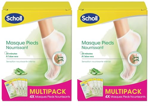 SCHOLL 2 x 4 Paar pflegende Fußmasken mit Aloe Vera