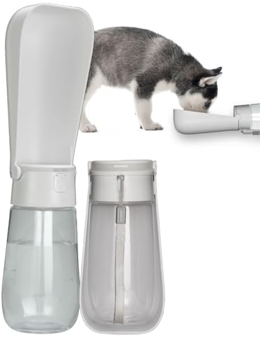 Borraccia per Cani Portatile, 550ML Ripiegabile Bottiglia da Viaggio per Cani, Borraccia Cane, Borraccia per Animali Domestici, Porta acqua per cani