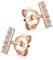 Materia Mini Ohrstecker Rosegold - Damen Ohrringe Silber 925 mit Steinen SO-447-Rose