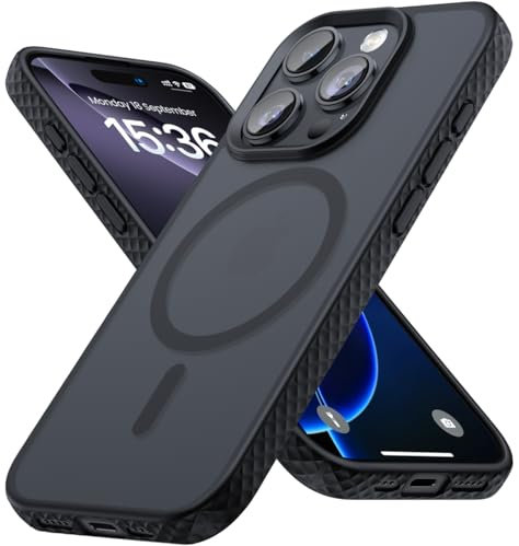 Lamicall Case for iPhone 16 Pro for Magsafe, [Anti-Slip Edge] Magnetic Phone Case for iPhone 16 Pro, Ultra-Slim, Scratch-Resistant, Shockproof Bumper, Protective Translucent Matte Hard Cover 6.3”