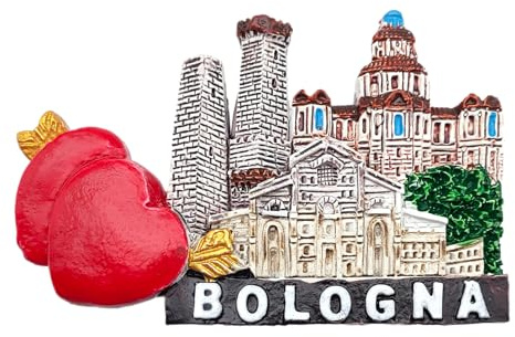 3D-Kühlschrankmagnet Vintage Stadt Bologna Flagge Italien, Kühlschrankmagnet, Dekoration für Magnettafel, Haus und Küche, Büro (SAN PETRONIO)