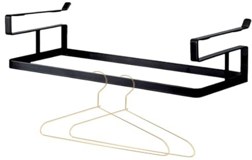 Mensola portaoggetti in metallo, cestini, mensole sospese, sotto l'armadio, mensola da cucina, cestini, dispensa, bagno, cestini, scaffalatura, scaffale inferiore senza fori, cuscinetto sospeso