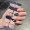 Nagelfolien Selbstklebend Weihnachten | 16Stk Nagel Sticker Nagelaufkleber DIY | Glitzer Nail Art Sticker für Damen Mädchen | Natürliches Weihnachtsbaum Strips - Nail Wraps (Blau Schneeflocke)
