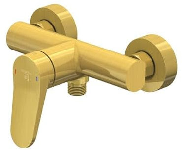 Steinberg Serie 340 Duscharmatur, Aufputz, für einen Verbraucher, 3401200BG, Farbe: Brushed Gold