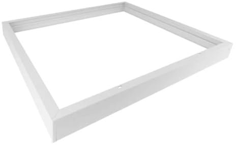 Aufbaurahmen Alu weiß für LED Panel | einfacher Zusammenbau Deckenaufbaurahmen | 60 x 60 cm