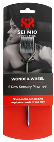 Sei Mio Pinwheel - 5-Row Sensory Pin Wheel for Erotic Sensation Play, BDSM Toys, and Adult Bedroom Exploration - Wartenberg Wheel