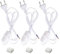 TXErfolg 3 Piezas Cable con Interruptor y Enchufe 1.8M Cables de Alimentación con Interruptor, 2 x 0,75 mm², Cables de Conexión con Enchufe para Lámparas, Lámparas, Lámparas de Pie (Blanco)