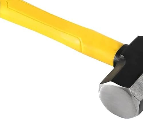 SENJEOK 2 PCS 3 LB Sledge Hammer with Fibreglass Handle, 36 x 11.5 x 4.5 cm Club Lump Hammer for Gardening, Camping, Building