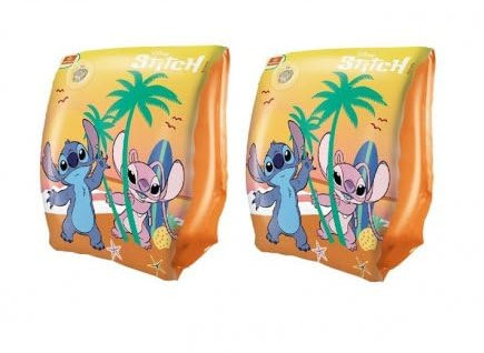pour Stitch - brassards de Natation, Enfant 1-6 Ans / 11-30 kg - Jeu d'eau Piscine, Aide nage - Gonflable, Flotteur - Set Accessoire et Carte