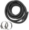 HAF® Hochwertiger Pool Schwimmbadschlauch 38mm Schwarz 2 Meter für Garten & Schwimmbad | Solarschlauch inkl. 2X Edelstahl Schlauchschellen | Poolschlauch | Pumpenschlauch - Qualität: Made in Germany