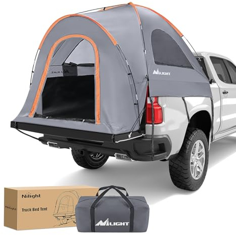 Nilight LKW-Bettzelt, 150-150 cm, Pickup-Zelte mit Regenfliege, wasserdicht, PU2000 mm, Doppellagiges Zelt für LKW, 2 Personen, tragbar, volle Größe, Kurze Heckklappe, Bettzelt für Camping