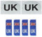 UK Car Stickers for European Travel, 2pc UK Oval & 4pc Number Plate Stickers Weatherproof UK Sticker Easy to Attach for Car Europe Vans, Trucks Driving in European after Brexit GB (18cm x 13cm & 10.5c