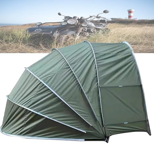 Tente d'abri de moto – Housse de garage semi-pirale polyvalente pour rangement de moto – Tente de vélo pour solutions de rangement suspendues