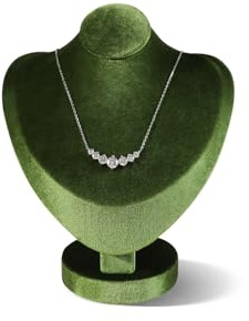 Samt Halsketten Büste, Schmuck Display Ständer zur Präsentation von Ketten | Weiche Samtoberfläche verleiht Schmuck eine hochwertige Optik und eignet sich ideal für Halsketten Displays.
