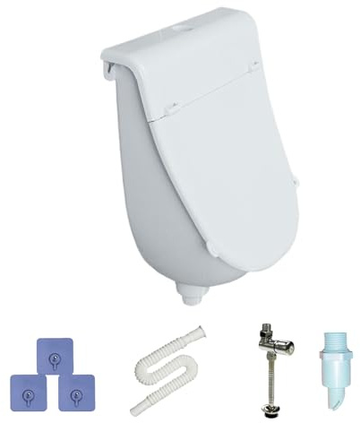 Hozaenwa Garage Urinal - Wall-Mounted Urine Diverter for Men | Overflow Proof Urinal with Lid for Kids Men Boys Camping RV Garage Restroom Outside Backyard