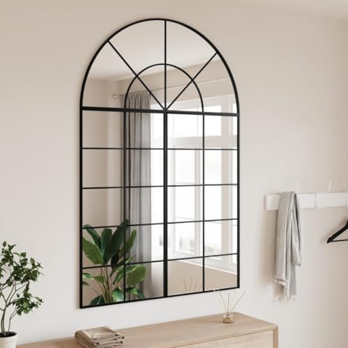 Générique Miroir Mural Noir 100x150 cm Arche Fer,Maison & Jardin, Décorations, Miroirs, Noir (Poids 23.65KG)