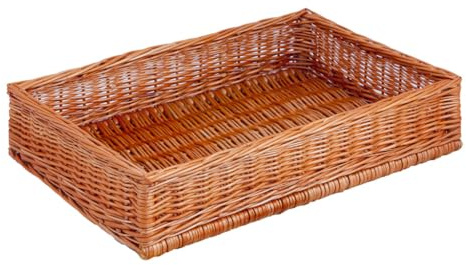 Auslagekorb Vollweide, braun, rechteckig, T 40 x B 60 x H 15 cm