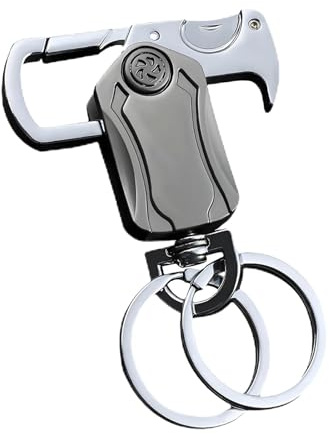 JIUCHAOTONG Secure Key Attachment To Bag, Silver Racing Car Keyring, Multifunctional Keychain, Bottle Opener Keyring, Mobile Phone Holder, Purse & Belt, Fingertip Gyro, For Belt Loop, Wristlet
