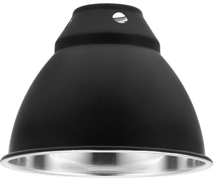 SHINEOFI Reptilien Heizlampen Lampenschirm Reflektor aus Eisen Schwarz E27 | Schildkröten und Schlangen, Isolierend und Langlebig, Leicht zu Reinigen, 1 Stück für Terrarien