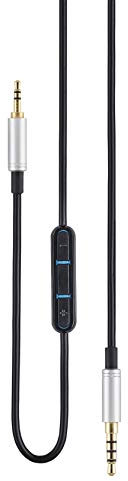 AGS Retail Ltd Compatible Audio Cable Replacement for Bose Soundlink On Ear Headphones - Black, 1.2m Audio Cable with Remote/Mic, Earphone Cable | Audio Accessories