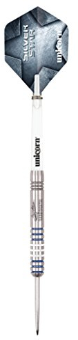 Unicorn Silver Star Gary Anderson Steel Dart, 80% Tungsten, 22g