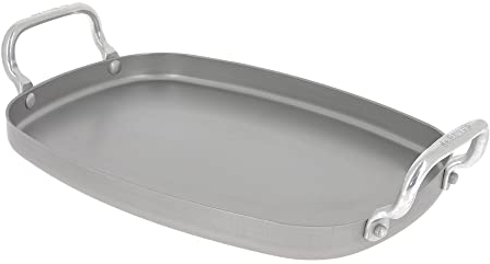 De Buyer 5640.01 Plancha glatt, Stahl, grau, 43 x 26 x 11,49 cm