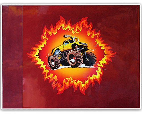 alles-meine.de GmbH Schreibtischunterlage/Unterlage - Monstertruck - Fahrzeug/Auto Truck - 50 cm * 39 cm - abwaschbar - Tischunterlage/Knetunterlage/Bastelunterlage -..