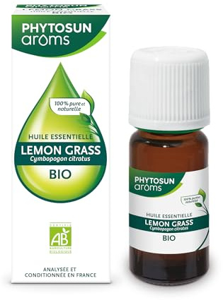 Phytosun Arôms Lemon Grass (Cymbopogon citratus) Organic Essential Oil 10 ml