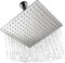 Alpenberger 30x30 hochwertige Regenbrause aus Edelstahl mit Poliert Spiegeleffekt und Antikalk | Quadratisches-Ultra Slim Design (2mm) | 5 x Ersatz-Gummidüsen | für Decken und Wandarme geeignet
