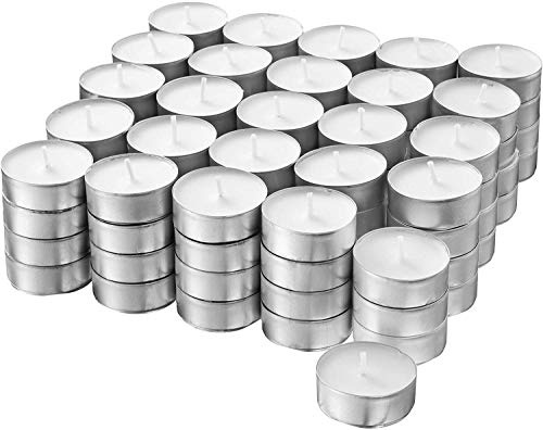 S&S-Shop 700 Teelichter | ca. 4 h Brenndauer | Weiß | unbeduftet | Ø 38 mm | Teelichter | Kerzen | Hochzeit | Deko | Rußfrei