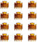 Lot de 12 petites pinces à cheveux pour femme Marron 3,1 cm Taille moyenne Pince à cheveux papillon