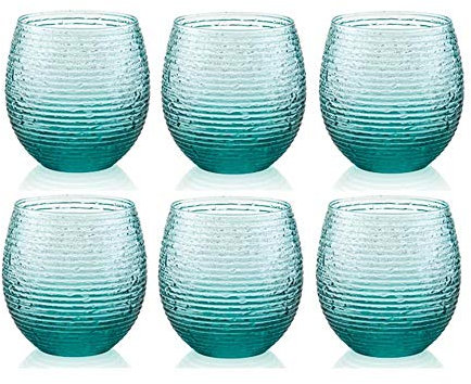 IVV Set 6 Bicchieri cl.25 col.Turchese