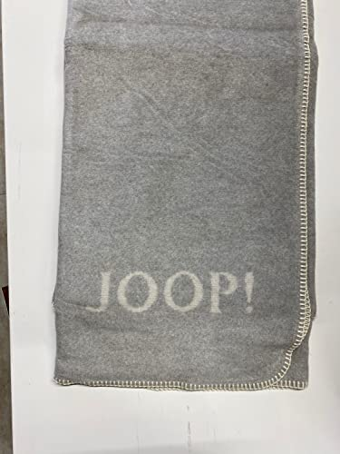 Joop! Wohndecke Melange - Doubleface Baumwollmischung Silber-Stein Größe 150x200 cm