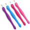 Onsinic 4pcs Haut De Gamme Cuticules Trimmer Pusher, Poignée en Plastique Fourche Morte Peau pour Manucure/Pédicure, Couteau avec Remover Forme V Acier Inoxydable Fourchette, 11cm