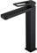 Black Bathroom Sink Mixer Tap: Single Hole Tall Basin Mixer Taps Brass Matte Black SHUNLI