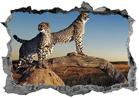 Wandtattoo Gepard, Wandtattoo Gepard, Tiere, Safari, Wandkunst, Wandbild