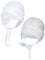 TupTam Baby Erstlingsmütze mit Ohrenklappen 2er Pack, Farbe: Kaninchen Grau/Weiß, Größe: 50-56