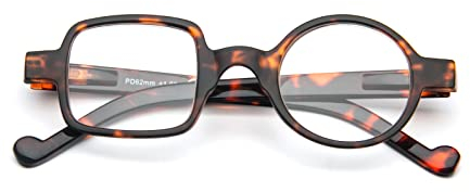 KoKoBin Lesebrille rund quadratisch HD Lesebrillen Rahmen ultraleichte bequeme Federscharnier Herren- und Damen brille (braun Leopard, 2.0)