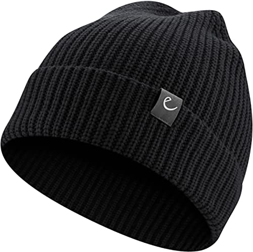 EDELRID Gunks Beanie Schwarz - Klassische warme Beanie, Größe One Size - Farbe Night
