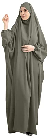 Muslim Dresses Damen Islam Abaya Kleidung Frauen Dubai Gebet Islamische Robe afrikanischer Kaftan Türkei Kleid in voller Länge mit Hijab