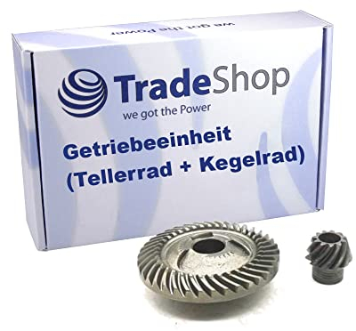 Trade-Shop Getriebeeinheit Tellerrad Kegelrad kompatibel mit Bosch GWS 17-150 CI, GWS 1000 C, GNF 35 CA, GBR 15 CA, GSR 15 CA, GWS 7-115, GWS 9-125